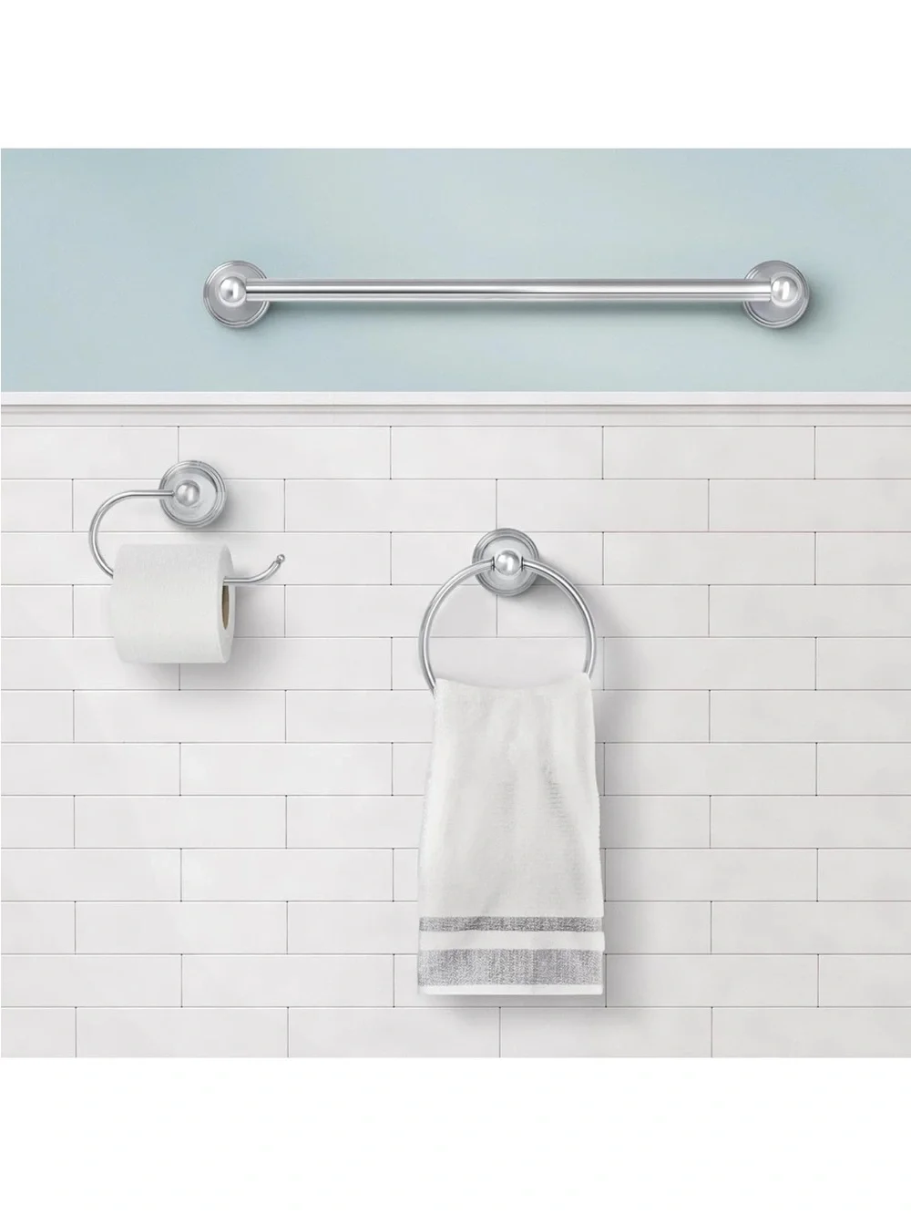 Moen Preston Collection Chrome Single Post Toilet Paper Holder